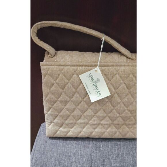 Vera Bradley Top Handle Bag Purse. Tan Linen. NEW. Spectator Collection - Picture 2 of 9